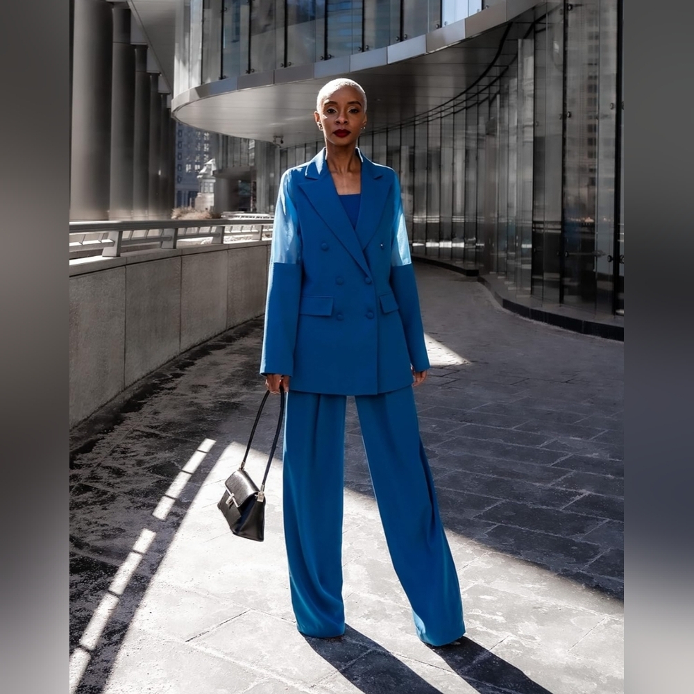 Teal blue blazer - Picture 2 of 6